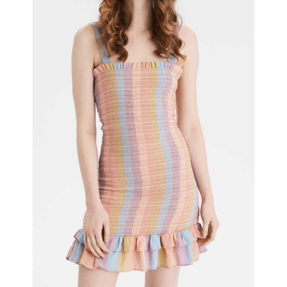 American Eagle Pastel Smocked Dress